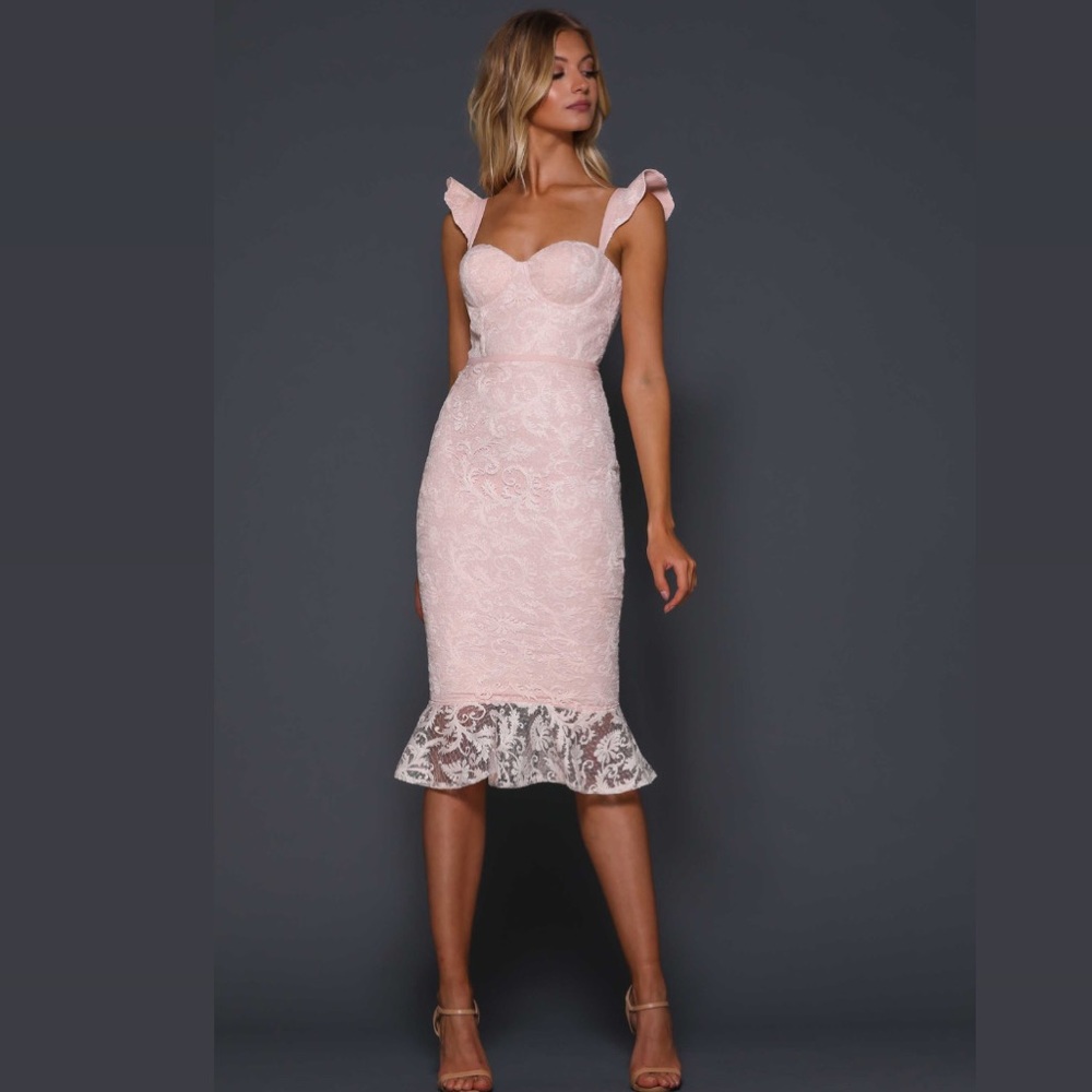 Elle Zeitoune | Laura Dress in Baby Pink